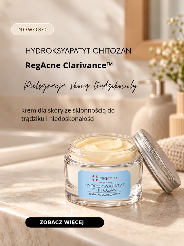 krem regcare z chitozanem i clarivance- dla skóry trądzikowej, tlustej z problemami