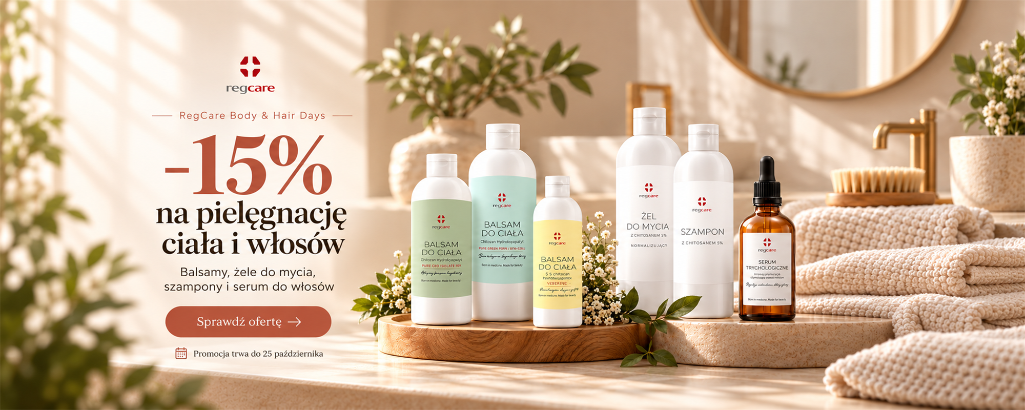 promocja na balsam żel do mycia szampon do włosów 15% zniżki do niedzieli